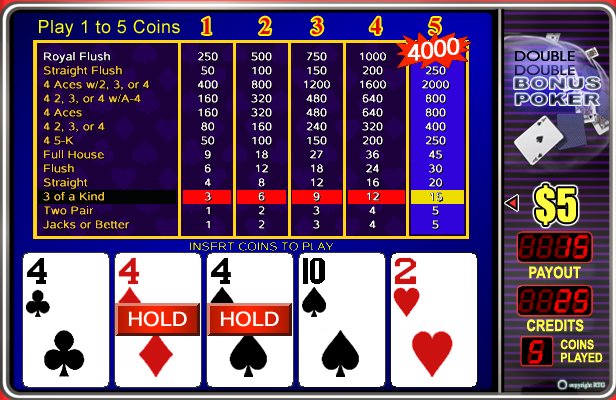 Double Double Bonus Poker Video Poker Game